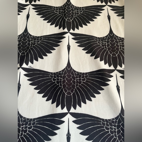 Trina Turk White Black Bird Pattern Size SMALL Dress - Picture 3 of 3